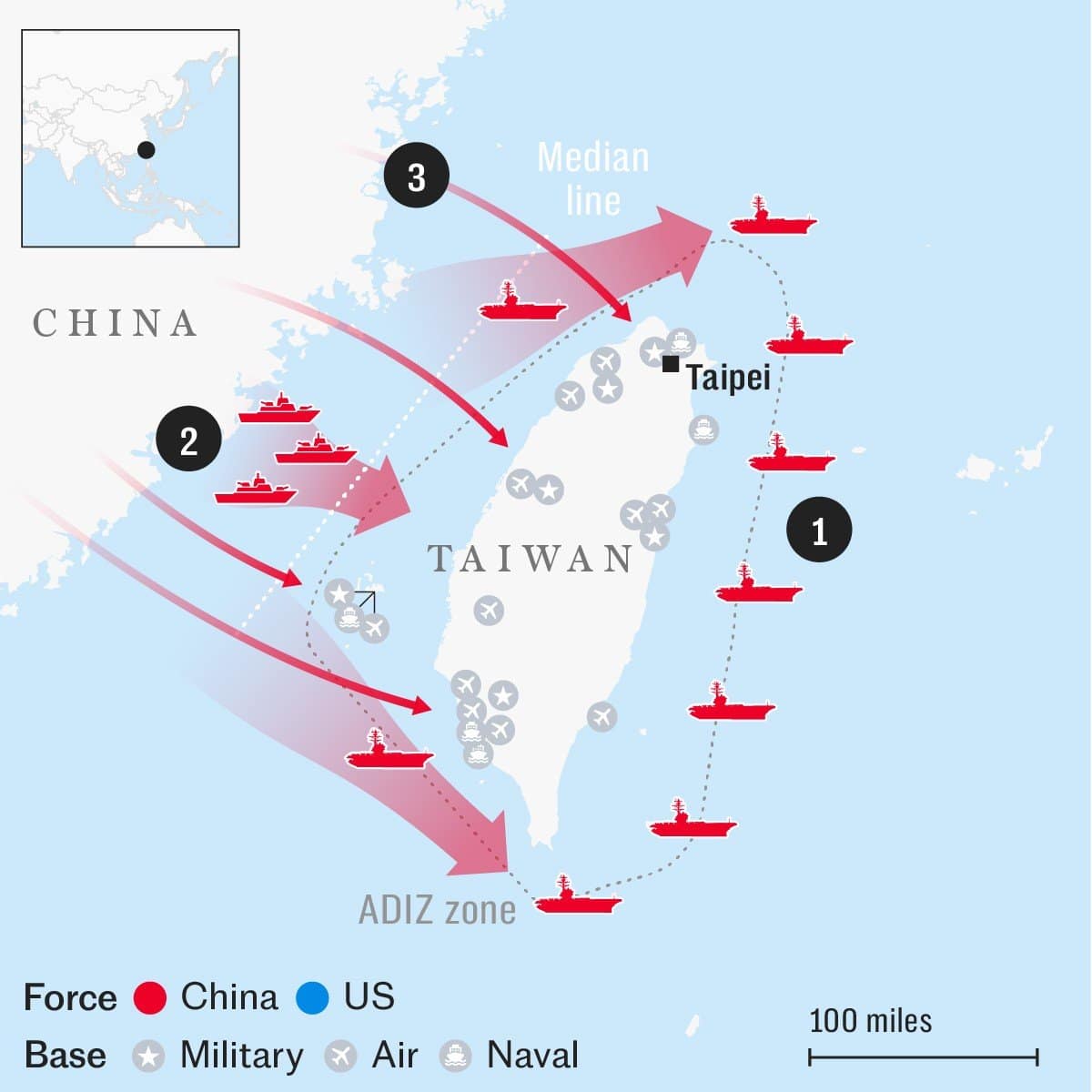 تحركات الجيش الصيني حول تايوان 2026